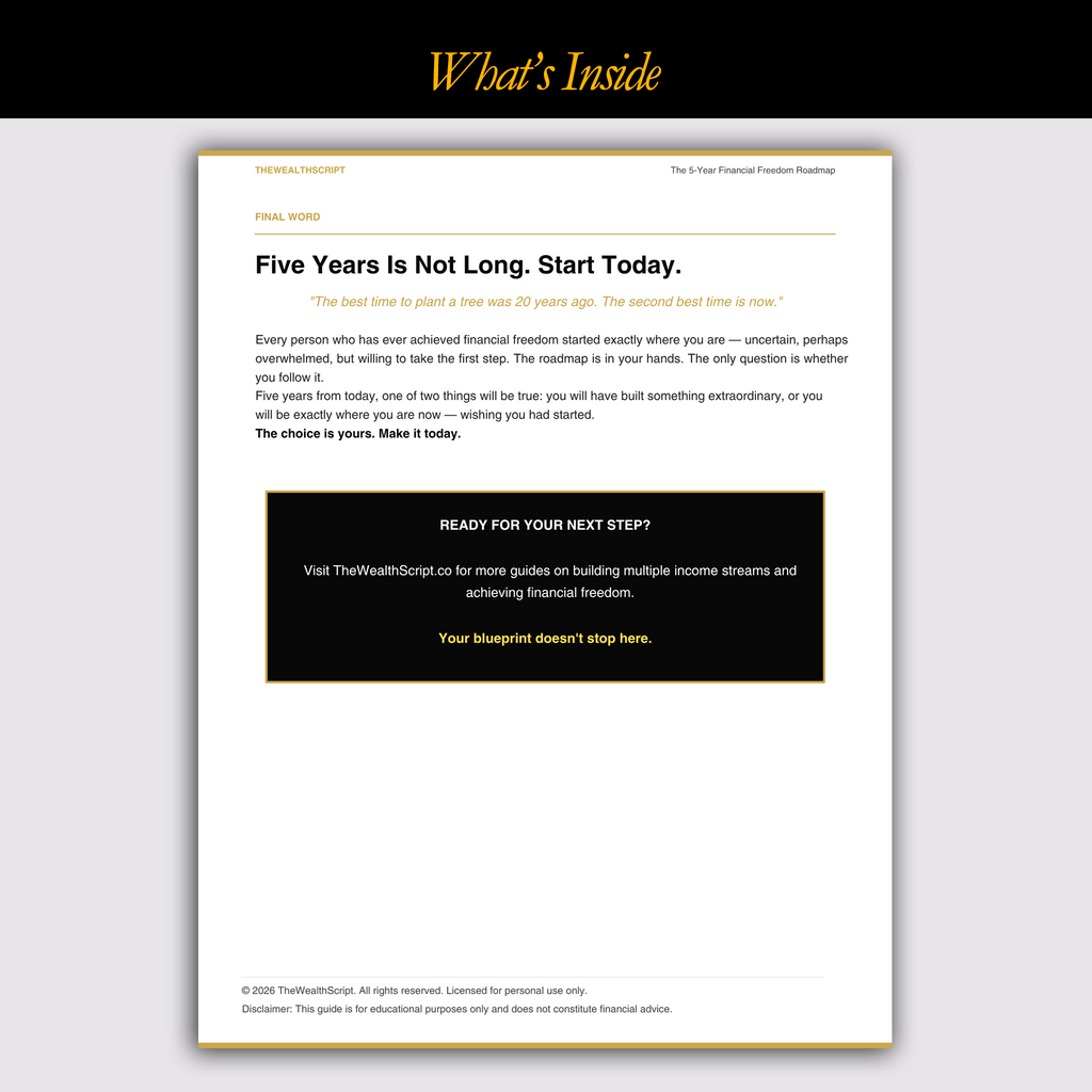5 Year Financial Freedom Roadmap